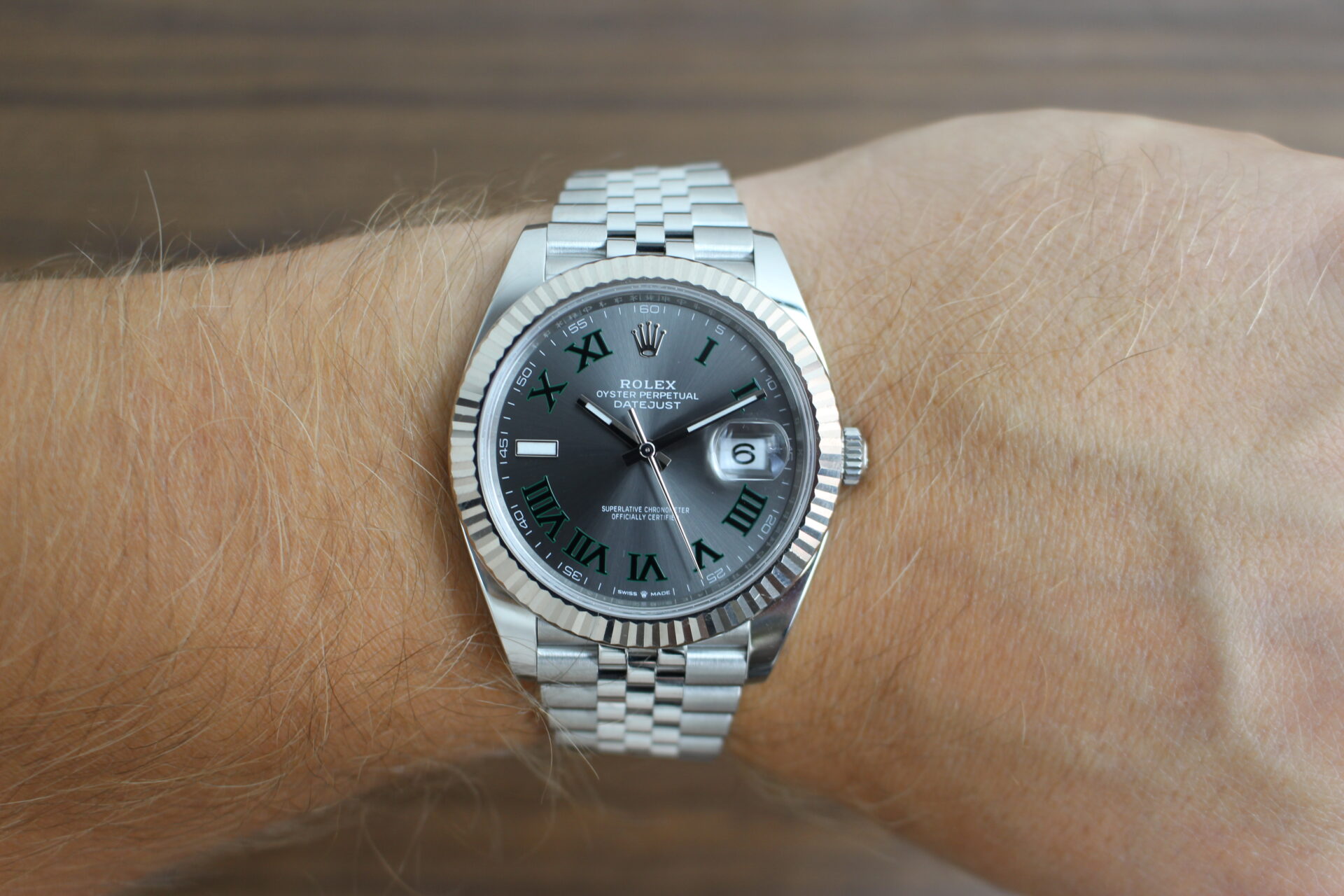 Rolex on a wrist