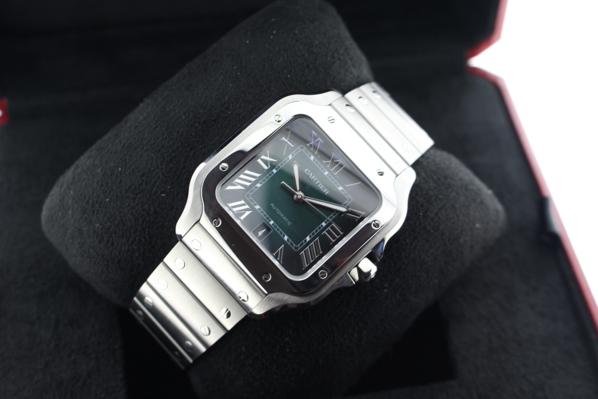 Cartier De Santos Green Large tilted