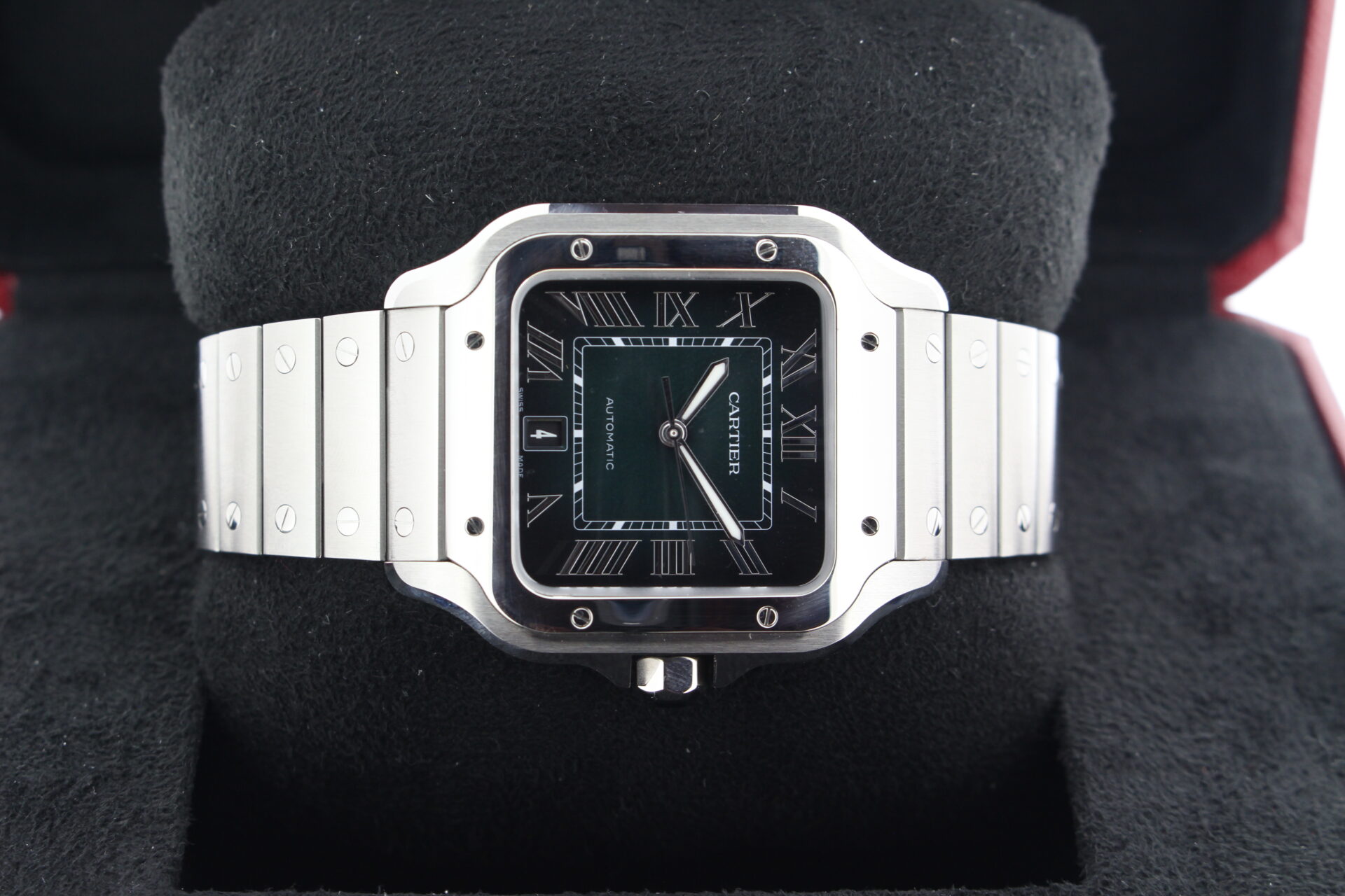 Cartier De Santos Green Large on it's side