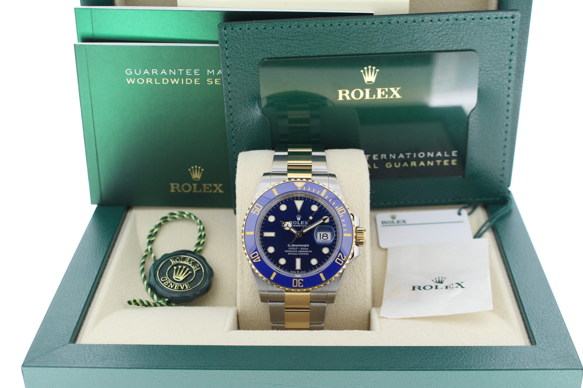 Rolex Submariner Bluesy 41mm 126613LB in it's box with both swing tags, booklets and warranty card