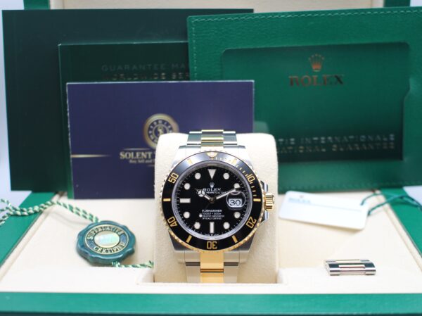 Rolex Submariner Black fit bi-metal watch with all original accessories making a full set