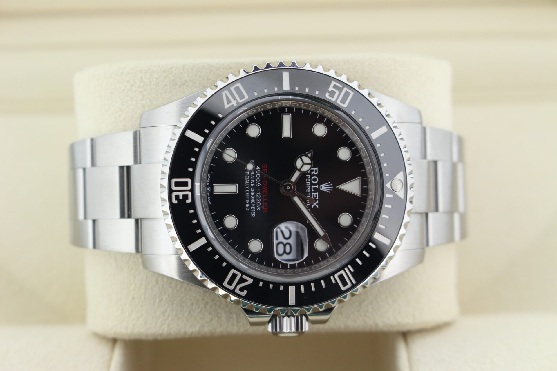 Rolex Sea-Dweller 50th Anniversary 126600 on it's side