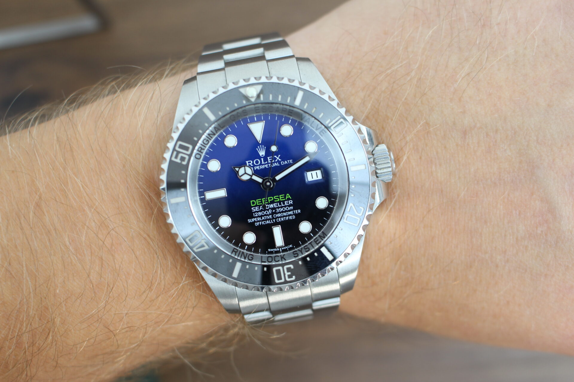 Rolex Deepsea James Cameron 116660 on a wrist