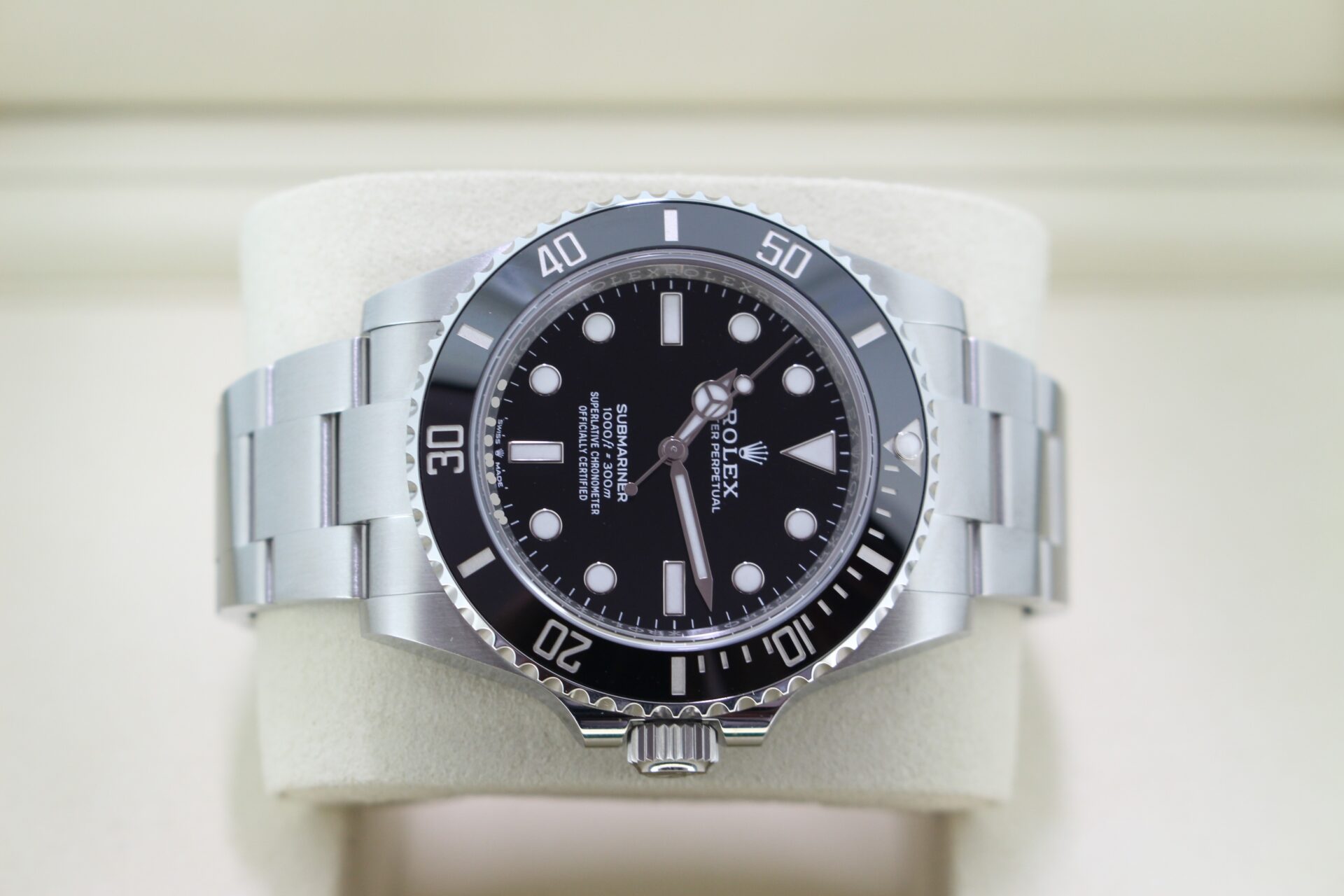 Rolex Submariner No Date 124060 on it's side