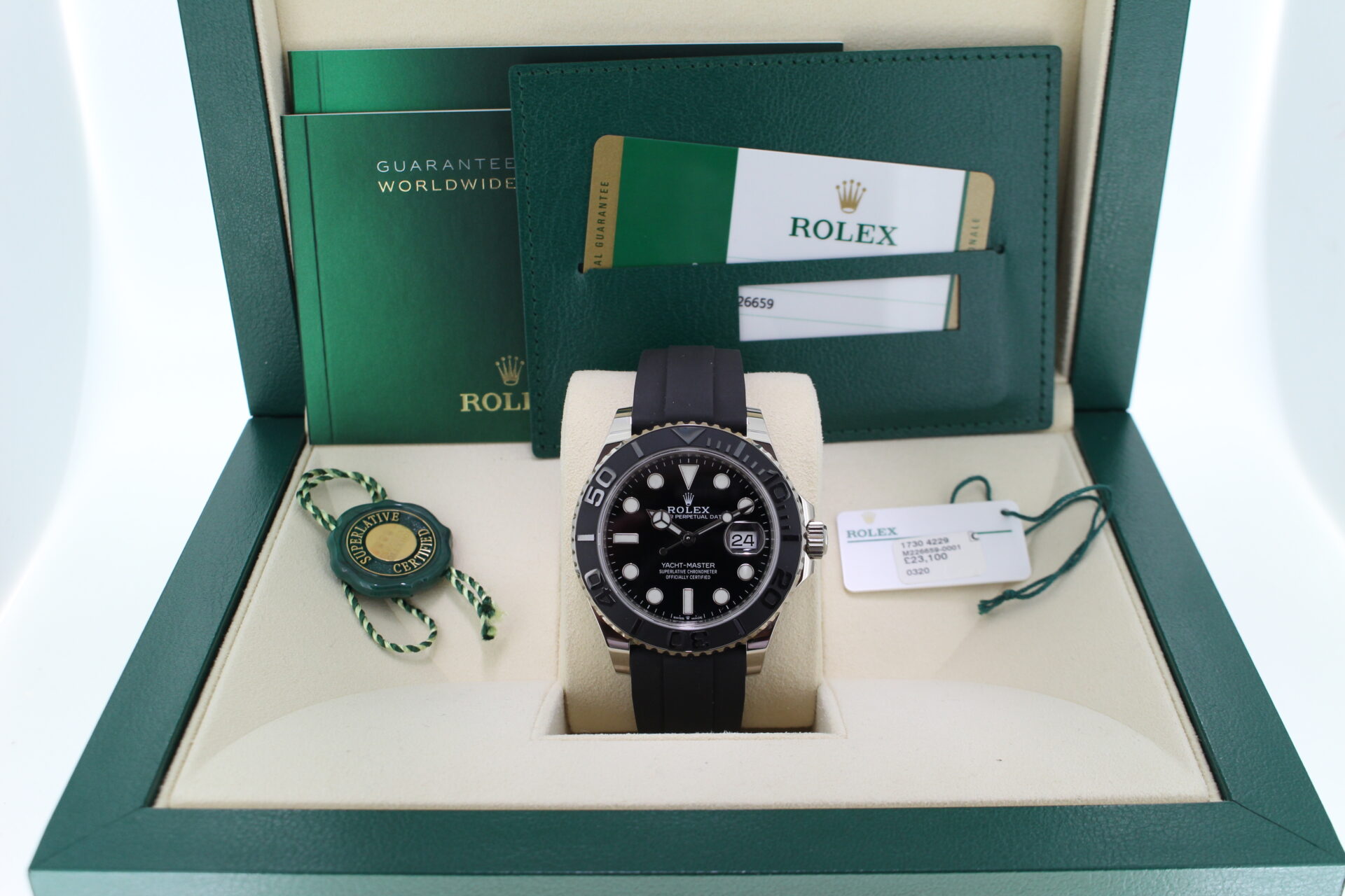 Rolex Yacht-Master 42 226659 in it's box with both swing tags, booklets and warranty card