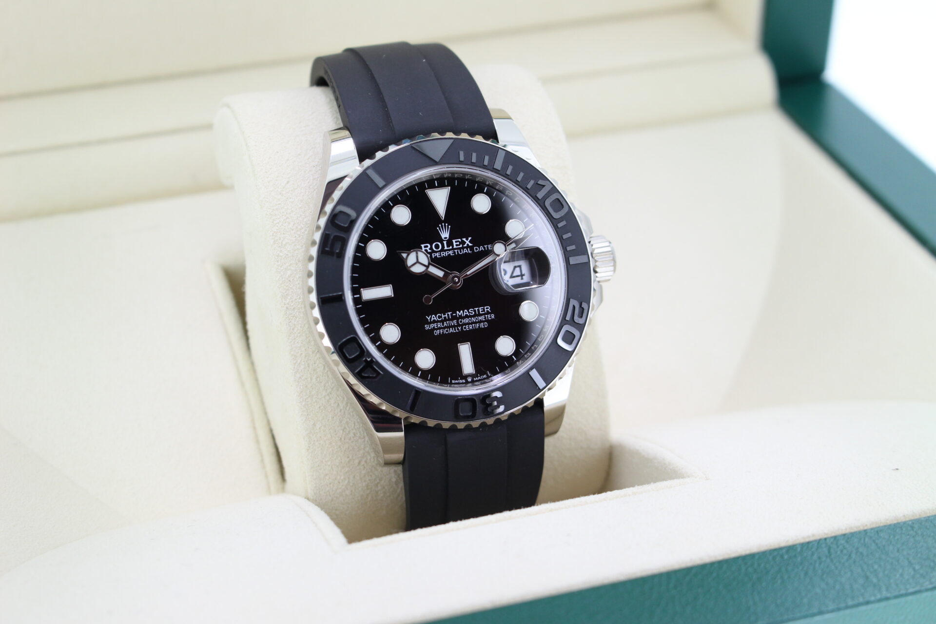 Rolex Yacht-Master 42 226659 facing towards the right to show the left angle