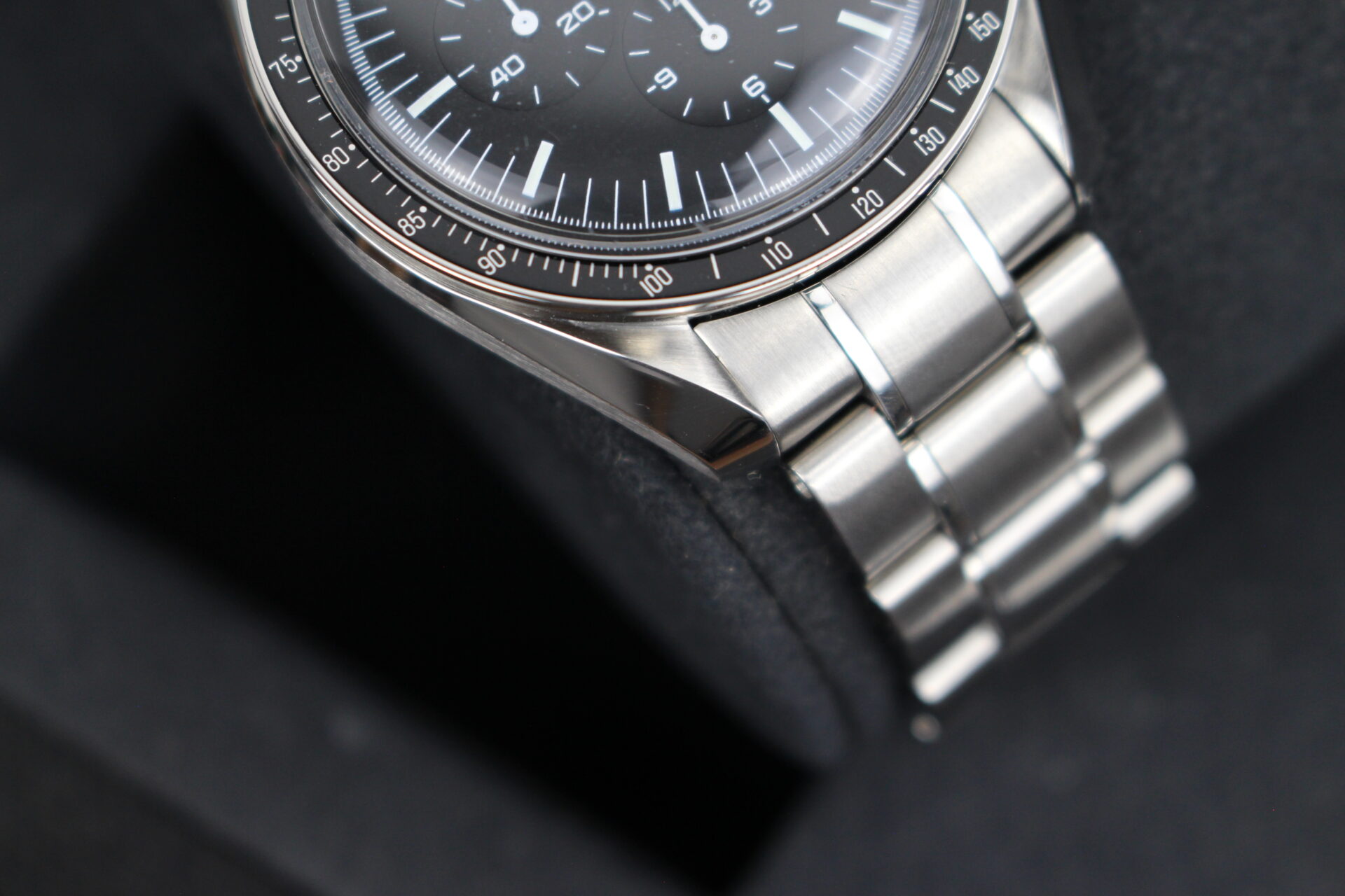 Omega Speedmaster Moonwatch Professional top if shoulder