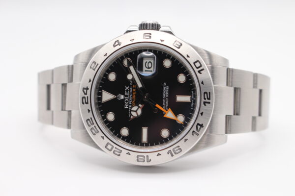 Rolex Explorer black dial on a white background