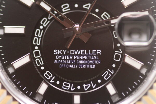 Rolex Sky-Dweller 326934 black dial close up