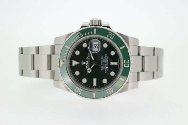 Rolex Hulk 116610LV on a white background