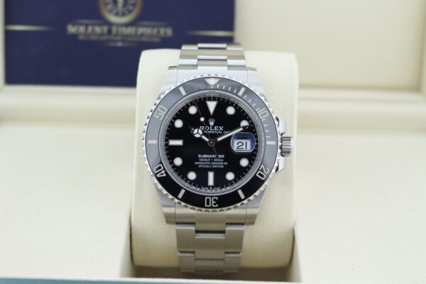 Rolex 126610LN black sat upright in its box