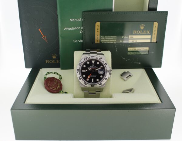 Rolex Explorer II Black in its box with all original accessories making a full set
