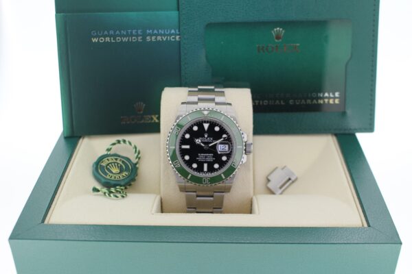 Rolex Submariner Starbucks 126610LV in it's box with booklets, warranty card, link