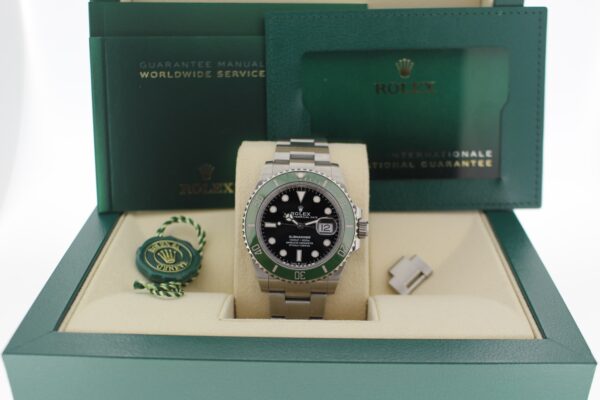Rolex Submariner Starbucks 126610LV in it's box with booklets, warranty card, link