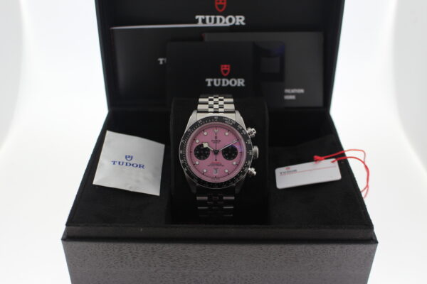 Tudor Pink Dial Inter Miami Watch in its box with all original accessories making a full set