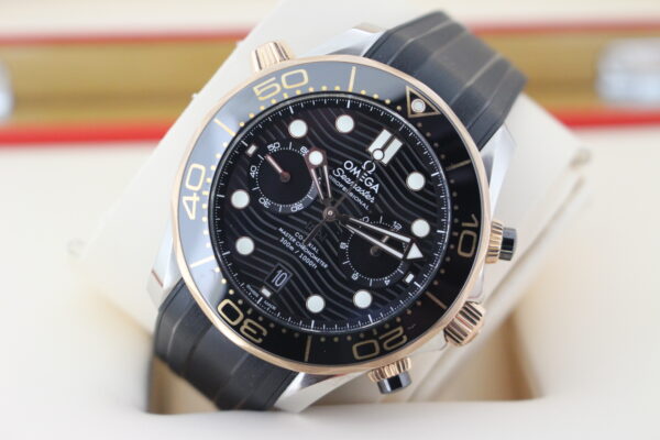 Omega Seamaster Sedna slanted in it's box