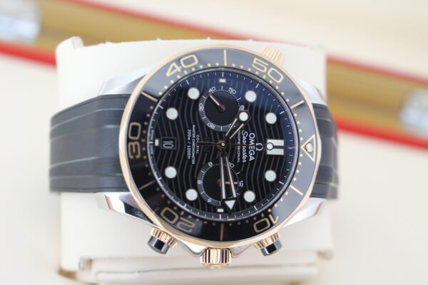 Omega Seamaster Sedna sideways in it's box