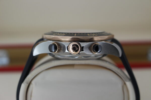 Omega Seamaster Sedna side view of crown