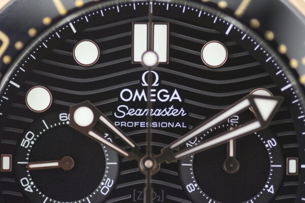 Omega Seamaster Sedna, close up of dial