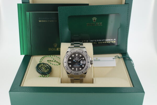 New model Rolex yacht-master grey dial in its box with all original accessories making a full set