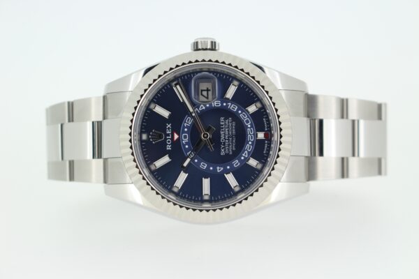 Rolex Sky-Dweller watch on a white background