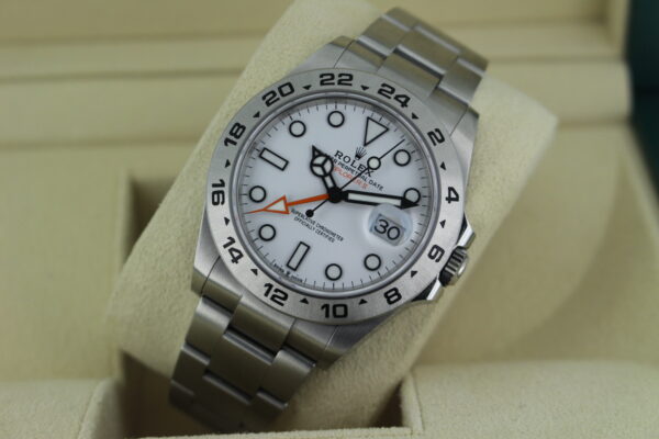 Rolex Explorer II polar dial with an orange GMT hand