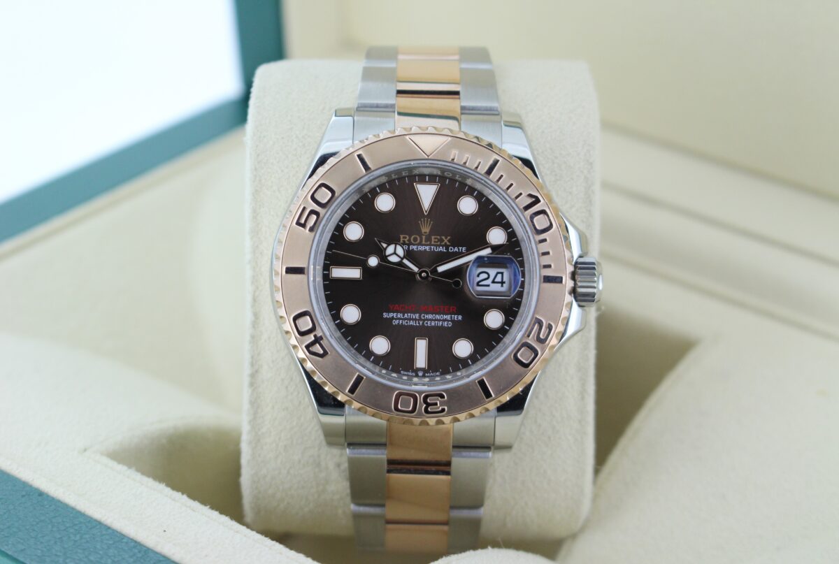 Rolex YM40 Rose Gold with a chocolate dial