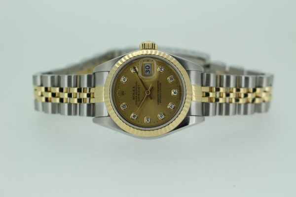 Rolex DJ Diamond Dial bi metal watch