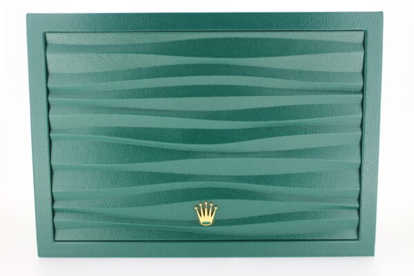 New 2025 Rolex green inner box with gold Rolex logo