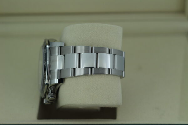 Rolex Daytona 'Panda' 126500 in it's box turned to the side to show the Oyster bracelet.