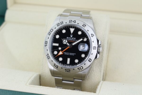 Rolex Explorer II 226570 facing towards the left to show the right angle