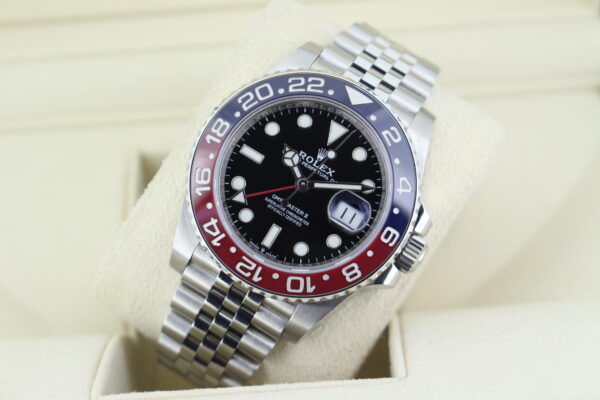 Rolex GMT Master II Pepsi 126710BLRO tilted