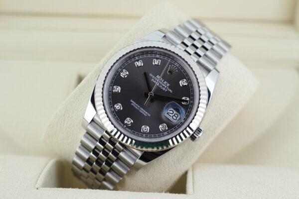 Rolex Datejust Diamond Slate Dial 126334 tilted