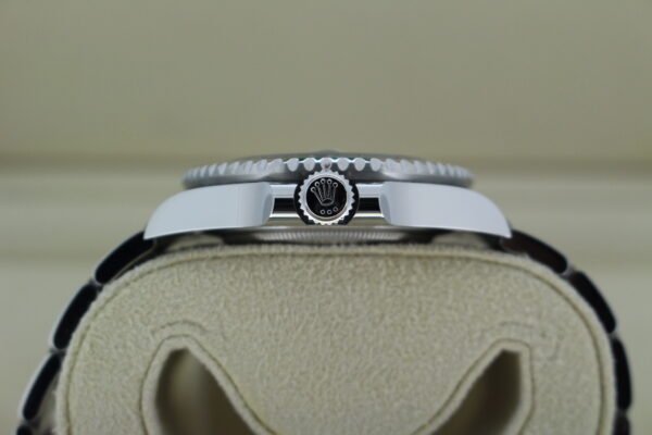 Rolex GMT Master II Sprite 126720VTNR crown, showing no imperfections or marks