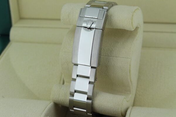 Rolex GMT Master II Sprite 126720VTNR clasp, showing the famous Rolex logo