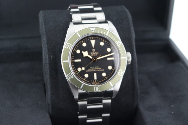 Tudor Black Bay 41 M79230G-0001 facing towards the right, showing the left angle
