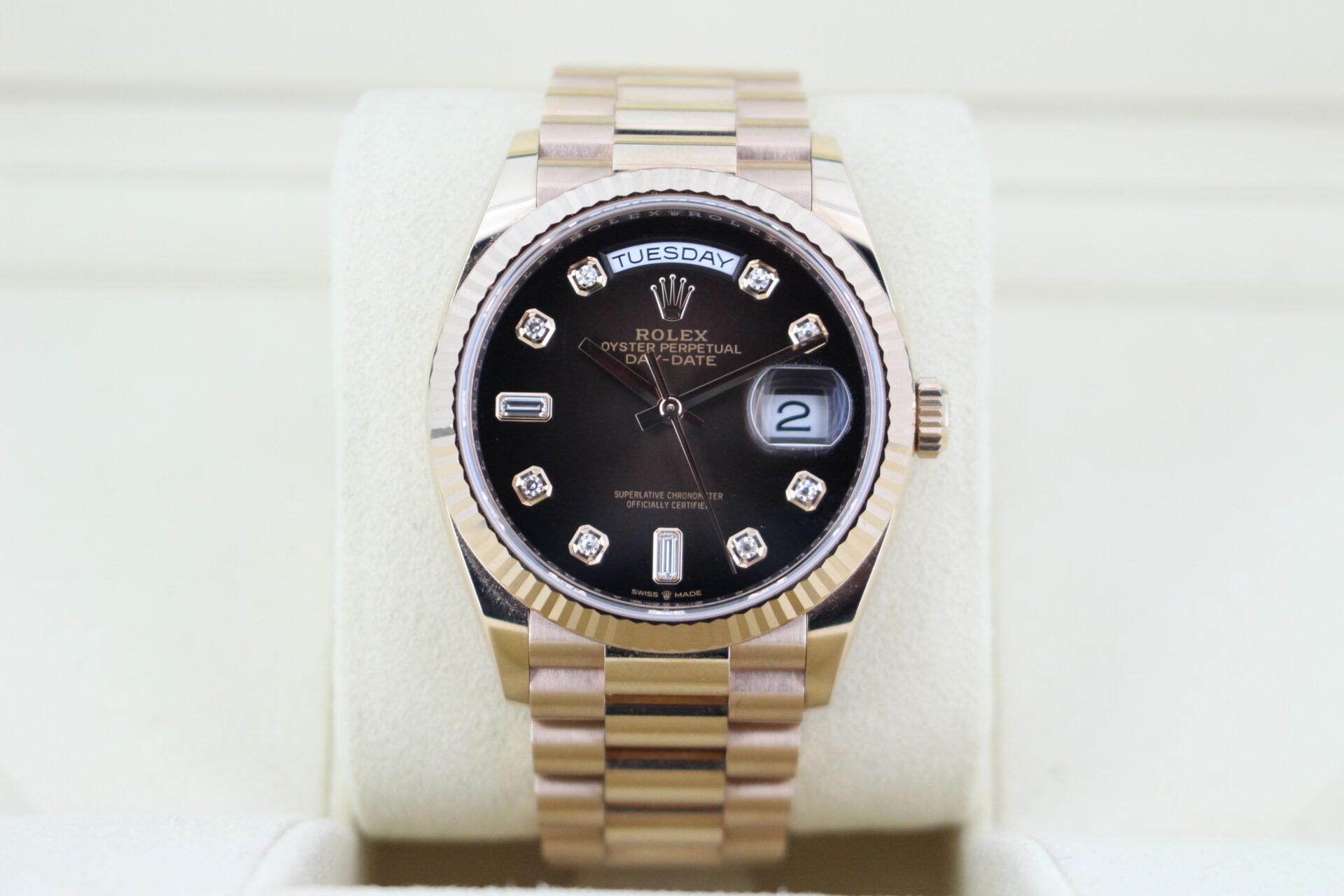 Rolex Day Date Chocolate Dial 128235