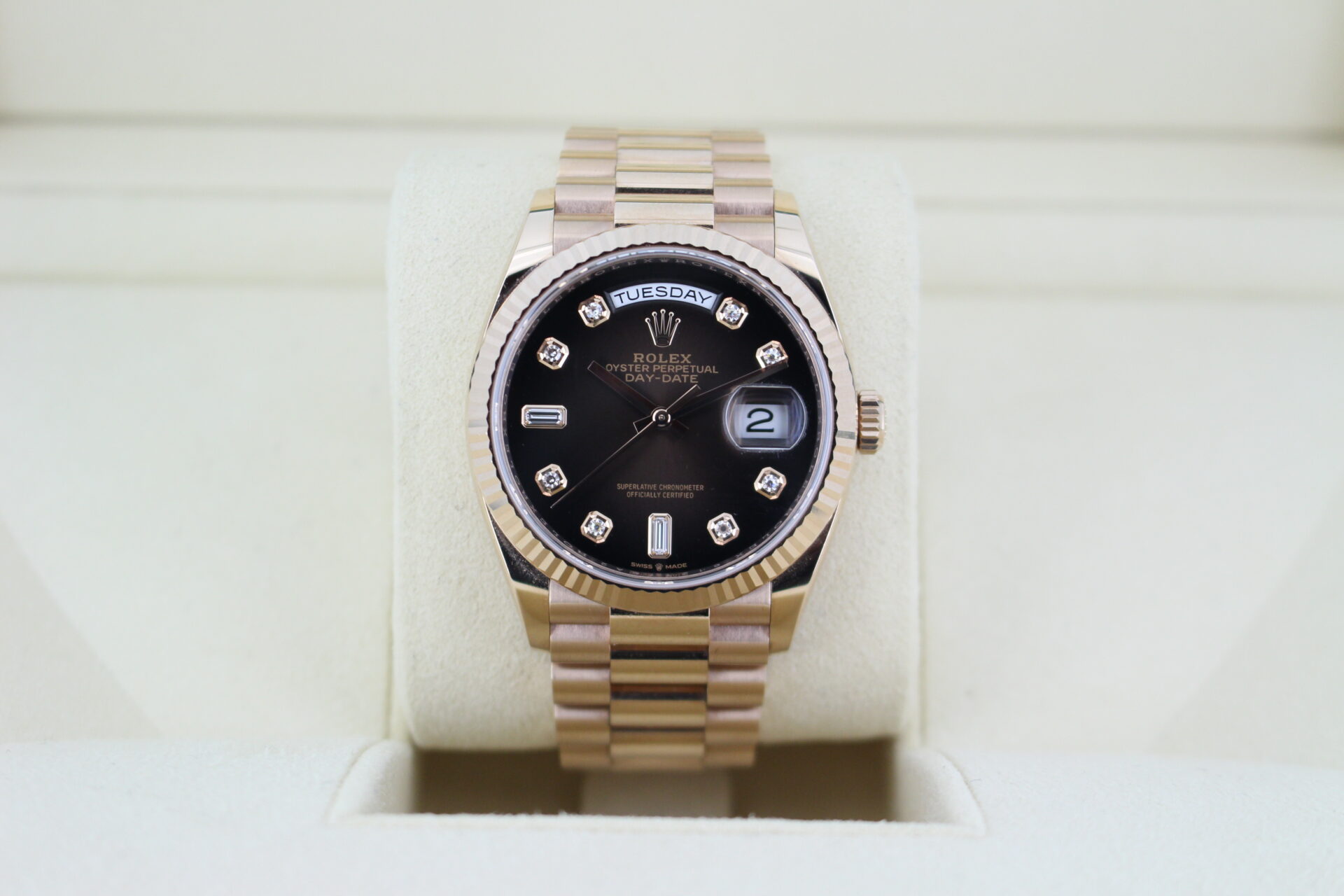 Rolex Day Date Chocolate Dial 128235