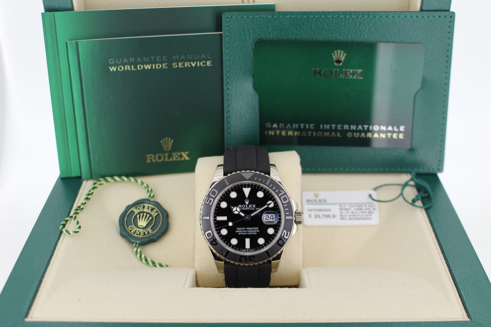 Rolex Yacht Master White Gold in its box with all original accessories