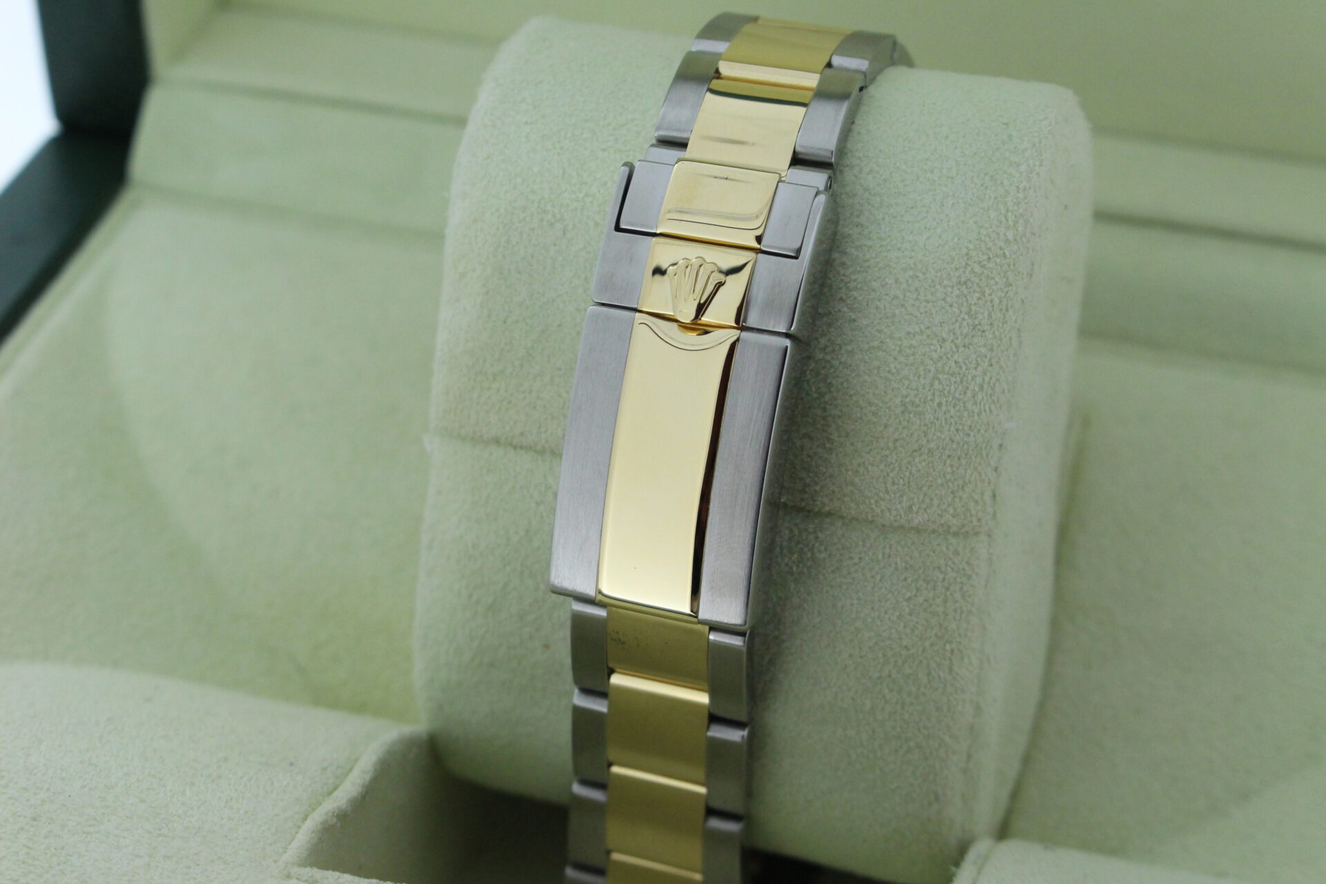 Rolex stainless steel and 18ct yellow gold clasp