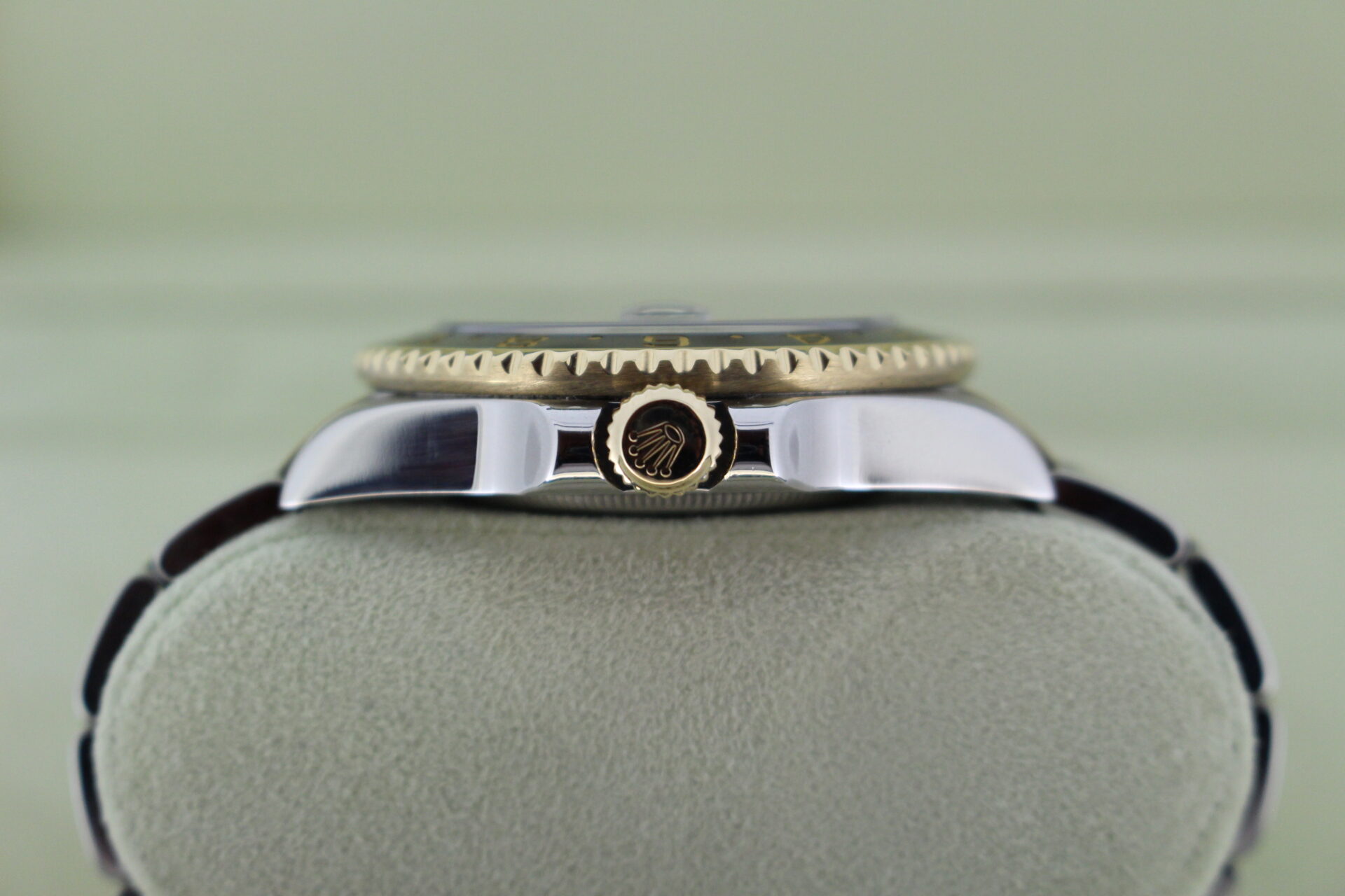 Rolex Crown and case on a GMT watch