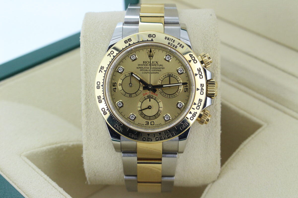 Rolex Daytona Champagne Dial 116503 turned in it's box