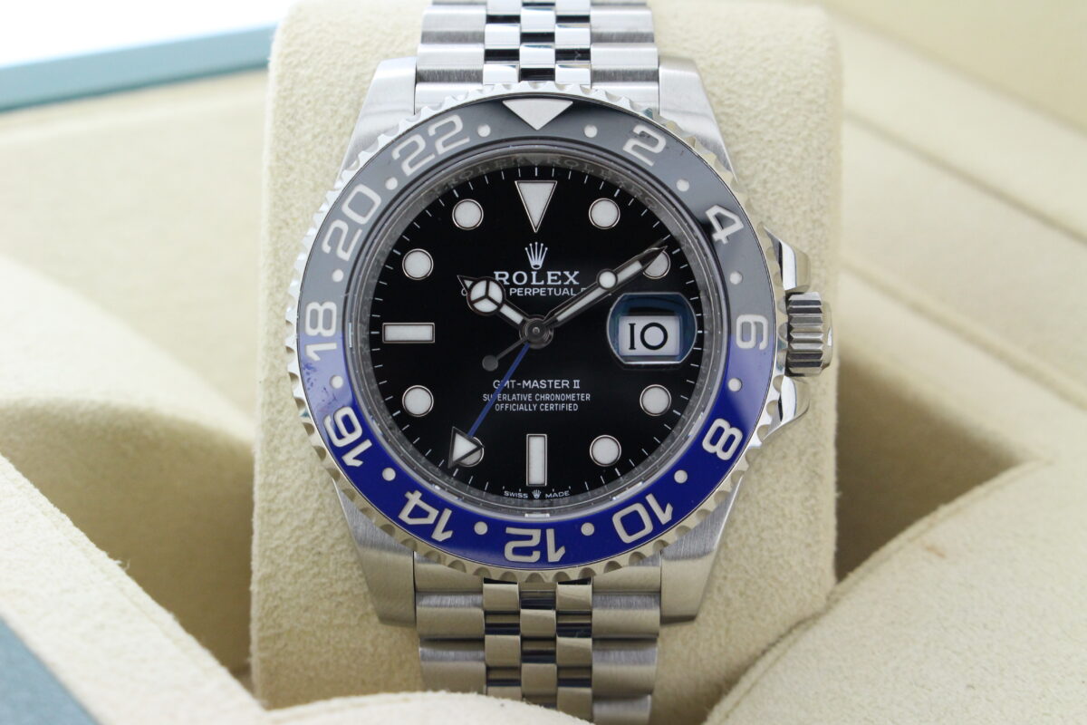 Rolex GMT Master II Batgirl 126710BLNR turned