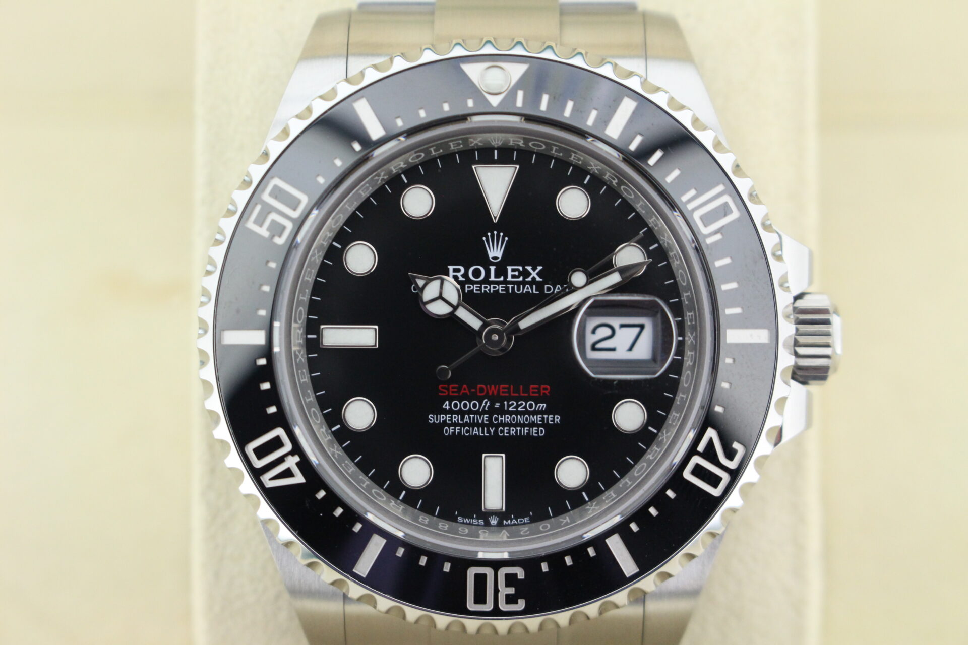 Close up of Rolex Sea-Dweller 126600 50th anniversary edition