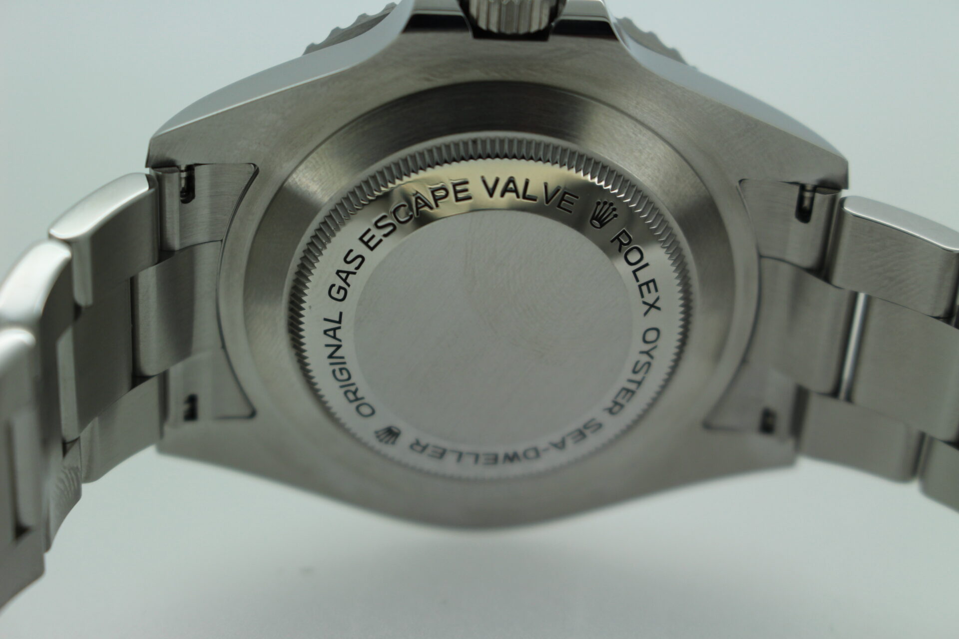 Case back of a Rolex Sea-Dweller 126600 50th anniversary edition