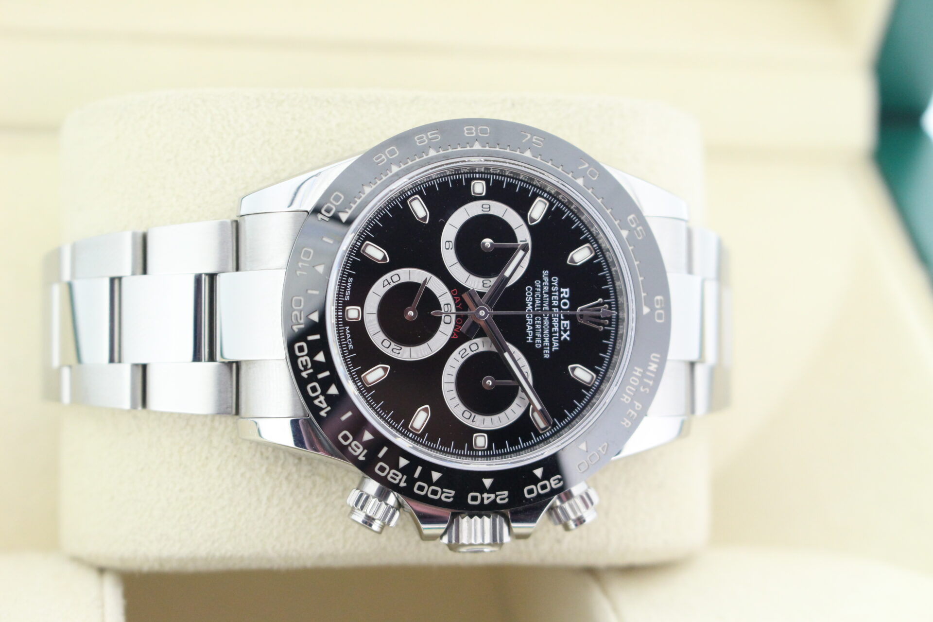 Rolex Daytona 116500LN on it's side