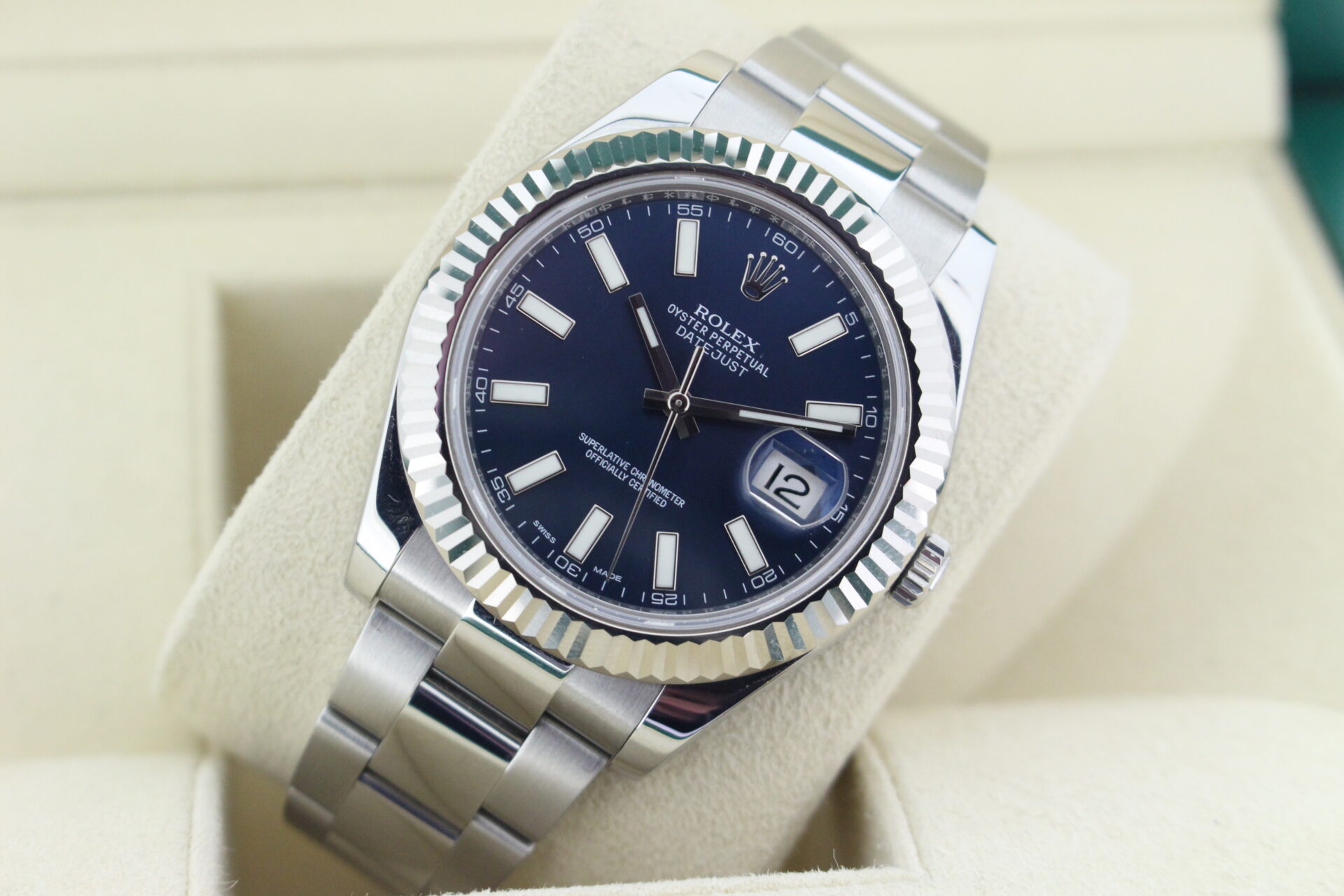 Rolex Datejust 36mm 116234 Blue tilted