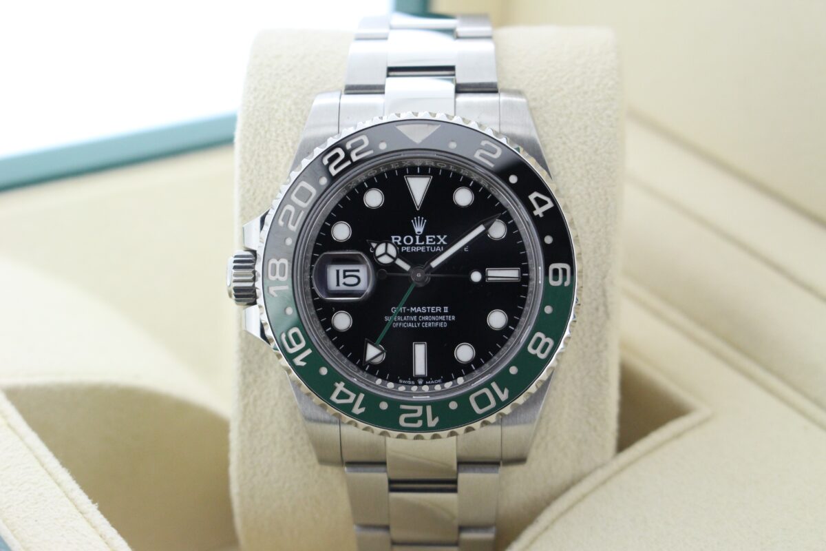 Rolex GMT Master II Sprite 126720GTNR turned in it's box