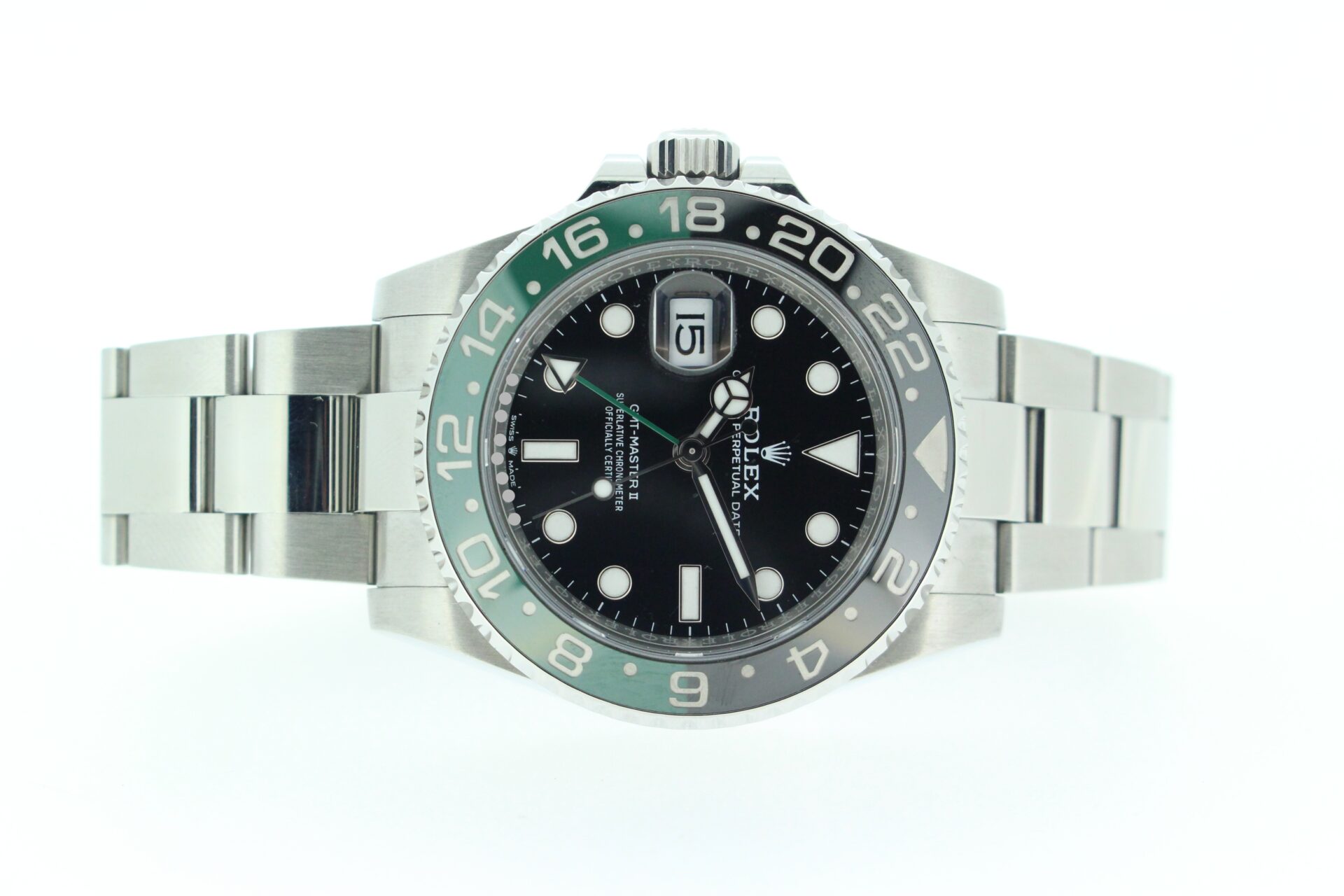 Rolex GMT Master II Sprite 126720GTNR on a white background