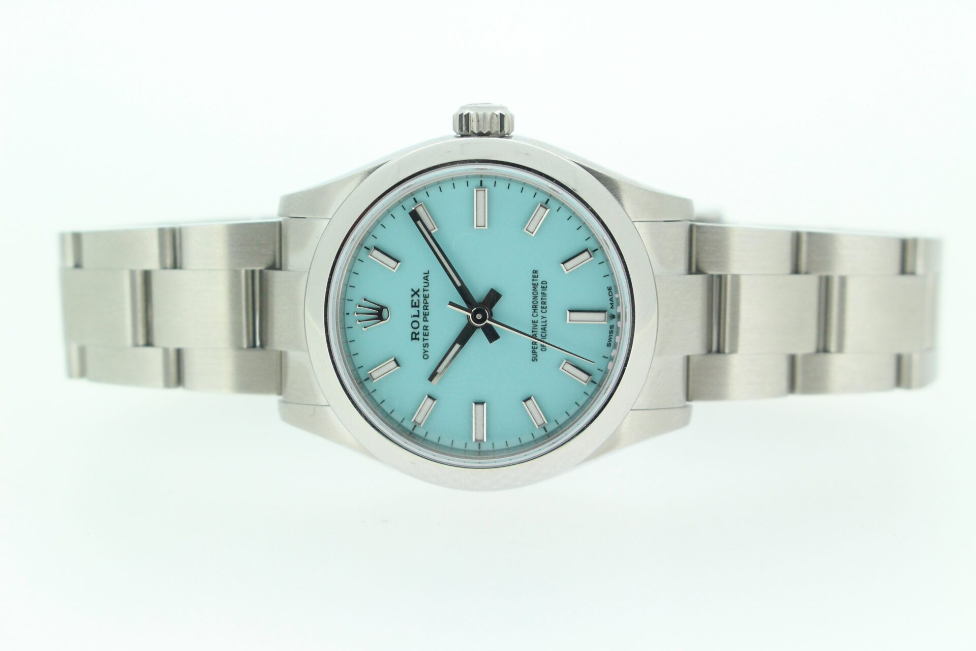 Rolex Oyster Perpetual on a white background